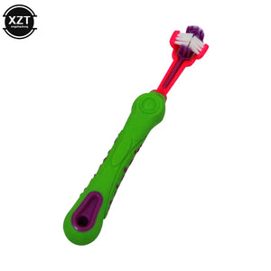 3Sided Pet Dog Toothbrush Multi-angle Cleaning Tooth Bad Breath Tartar Teeth Care Tool Brush for Dog Cat Protection Health Tools