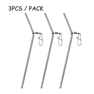 3pcs Carp Fishing Accessories Anti-tangle Leger Booms With Hook Snap Swivels For Method Feeder Boilie Bait Cage Fish Tackle