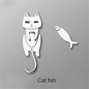 Cat Ears Beautiful All-match Exquisite Earrings Simple Beauty And Health Stud Earrings Portable Temperament Decoration Asymmetry