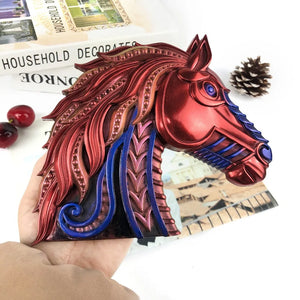 Horse Head Pendant Silicone Mold DIY Hand-Making Living Room Wall Decal Stable Logo Horse Head Epoxy Resin Molds