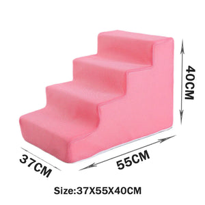 Pet Stairs Toys Cat Dog Ladder 2 3 4 Step Stairs for Dogs Puppy Ramp Detachable Sponge Pet Ladder Accessories