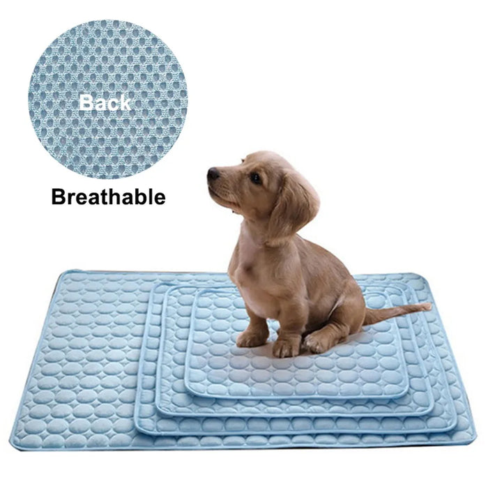 Dog Mat Cooling Summer Pad Mat For Dogs Cat Blanket Sofa Breathable Pet Dog Bed Summer Washable Pet Products Accessories Sale