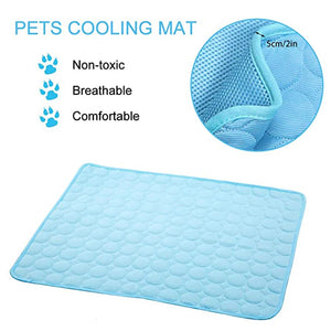 CDDMPET Pets Refreshing Carpet Pet Cooling Ice Pad Cold Silk Moisture-Proof Sofa Mats Tour Sleeping Bed Pet Accessories Dog Mat