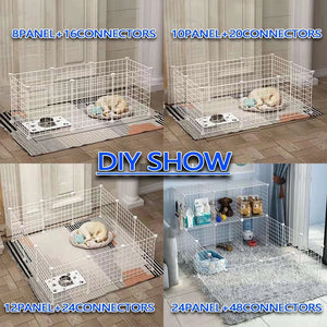 DIY Pet Cat Cage Large Indoor Large Indoor House Outdoor Large Cat House Villa Multi Door & Window Folding Detachable Large Hous