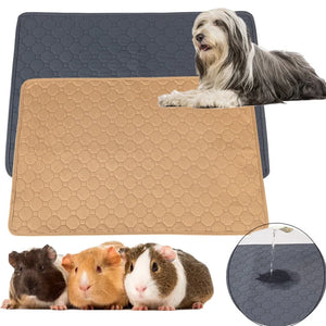 Guinea Pig Cage Lining Washable Guinea Pig Skin Pad Reusable and Non slip Urinary Pad for Guinea Pig Cat and Dog Beds