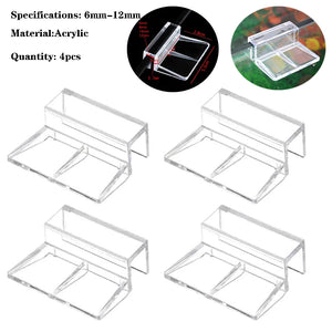 4pcs 6mm/8mm/10mm/12mm Fish Tank Acrylic Clips Aquarium Lid Cover Support Holder Bracket Clamp Stand Aquarium Supply