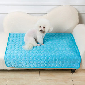 Summer Dog Cooling Mat Dog Cat Sleeping Pad Cool Ice Silk Moisture-proof Mattress Cushion Small Animal Cold Bed 5 Sizes