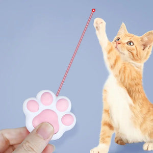 1pc Pet Cats Infrared Teaser Toys Key Chain Lighting Multifunctional Rechargeable Various Patterns Iq Training Toy Usb Charge