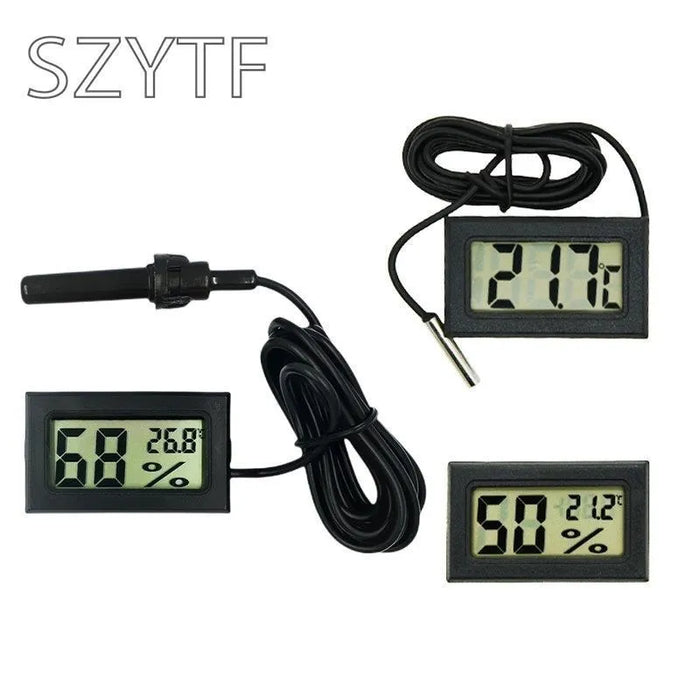 Mini Convenient Digital LCD Thermometer Sensor Hygrometer Gauge Refrigerator Aquarium Monitoring Display Humidity Detector