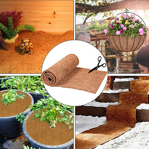 Coconut Coir Liner Sheet Coco Plant Fiber Roll Natural Reptile Carpet Mat Reptile Bedding Supplies Insulation Flowerpot Basket