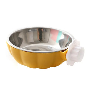 Hanging Pet Bowl Dog Set Small Food Bowls Cat Feeder Wall Mounted Water Cage Plastic Crate Kitten Supplies Stainless Steel