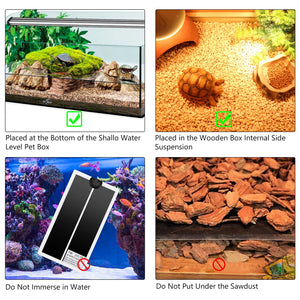 5-45W Terrarium Reptiles Heat Mat Climbing Pet Heating Warm Pads Adjustable Temperature Controller Mats Reptiles Supply EU Plug