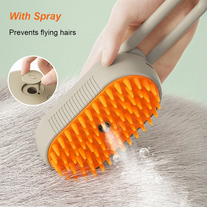 Cat Steam Brush Steamy Dog Brush 3 in 1 Electric Spray Cat Hair Brushes for Pet Grooming Massage Comb Cat Dog Hair Removal Combs