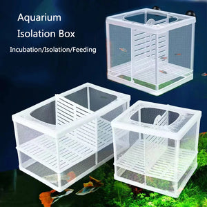 Plastic Aquarium Fish Breeding Isolation Box Fish Tank Aquarium Breeder Hatching Incubator Fish Tanks Isolator Feeding Accessory