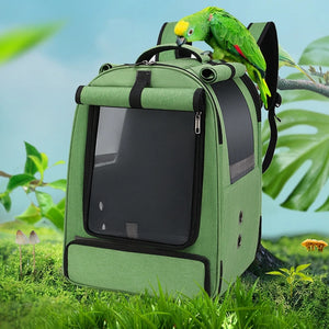 Outdoor Pet Parrot Backpack Suit Carrying Cage Cat Dog Travel Waterproof Breathable Carrier Bird Canary Transport Bag Birds Supp