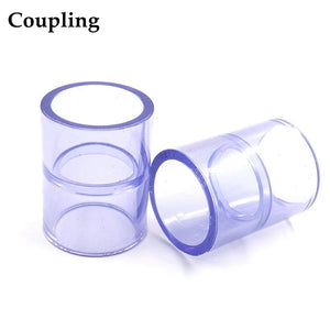 20~50mm High Quality Transparent U PVC Pipe Connectors Garden Water Aquarium Fish Tank Drainage Pipe Joints Fittings Accessories