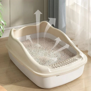 Cat Litter Box Small Size Pet Sandbox for Kitty Anti-Splash Cats Toilet Pet Sandbox Kitten Tray Bedpan Cleaning Cat Supplies