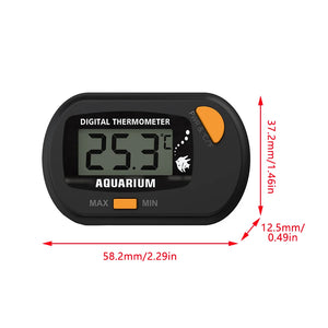 Digital LCD Aquarium Thermometer Waterproof Fish Tank Sensor with Probe Temperature Sensor Measuring Tool with Suction Cup