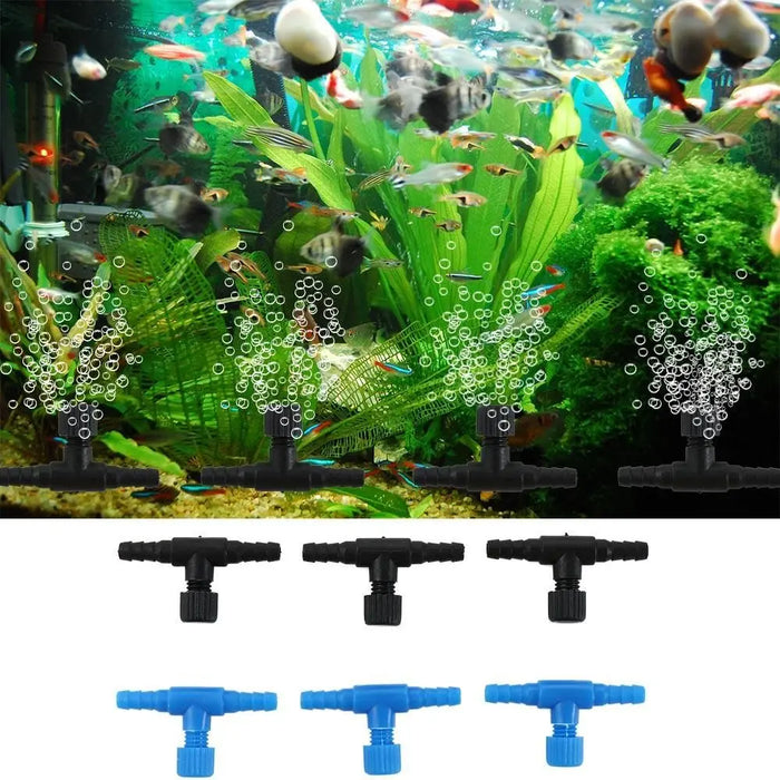 10Pcs Aquarium Air Flow Control Valve Tap Home Fish Tank Air Regulator Hose Connector For 4/6mm Oxygen Tube Aquarium Parts