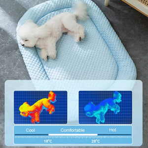 Dog Cooling Bed Mat Spring Summer Universal Soft Non-slip Oversize Pet Sleeping Mat for Small Medium Big Dogs Pet Accessories