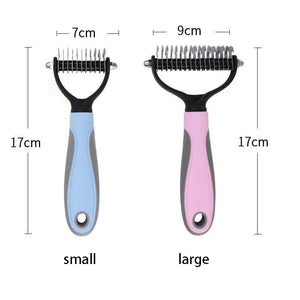 2 Sided Professional Pet Deshedding Brush Dematting Dog Comb Cat Brush Rake Puppy Grooming Tools Undercoat Shedding Flying Hair