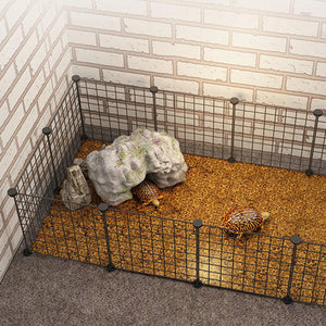 Pet Playpen Metal Cage Expandable Puppy Fence for DIY Cat House Small Animals Puppy Hamster Crate Kennel Pet Supplies