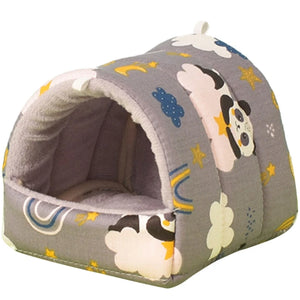 D0AD Hamster Sleeping Bed Small Animal Hammock Bed Hideout Bedding Toy Winter House