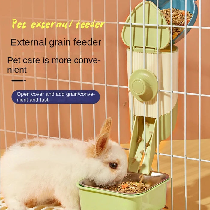 500ML pet parrot bird feeding waterer cat dog cage hanging waterer pigeon rabbit small pet automatic feeding water feeding bowl