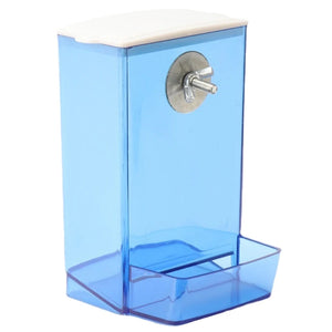 Bird Feeding Box Dustproof Food Dispenser AntiSplash Parrots Food Feeding Birds Cage Screw Feeder Clear Food Container