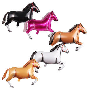 1pc Oversized Horse Balloon Cowboy Giant Horse Aluminum Film Balloon Farm Animal Horse Theme Birthday Party Decoration Kids Toys