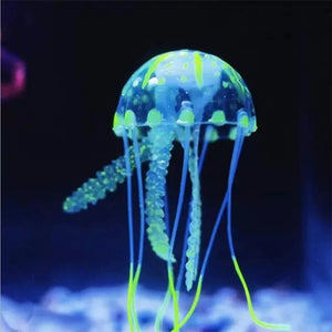 Artificial Jellyfish Fluorescent Transparent Floating Simulated Jellyfish Landscape Fish Tank Fish Pet Decorations Supplies