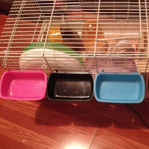 Small Pet Food Feeder Bowl Hamster Cage Hook Up Hanging Bowl Water Drinking Device Bird  Squirrel Rabbit Feeding Cup