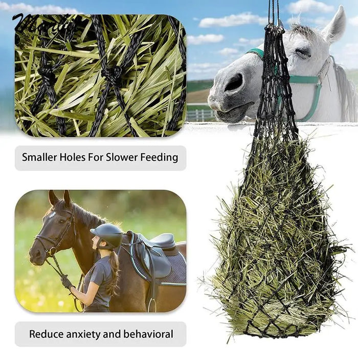 1Pc Haylage Net Durable Horse Care Products Small Holed Hay Net Haynet Equipment Slow Feed Hay Feeder Net Bags For Horse