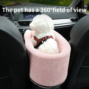 Portable Pet Dog Car Seat Central Control Nonslip Dog Carriers Safe Car Armrest Box Booster Kennel Bed For Small Dog Cat Travel