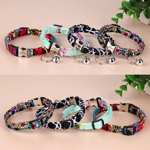 Nylon Personalized Cat Collar Custom Puppy Cat Collars Anti-lost Pet ID Name Necklace Collars With Bell Gift For Small Dogs Cats