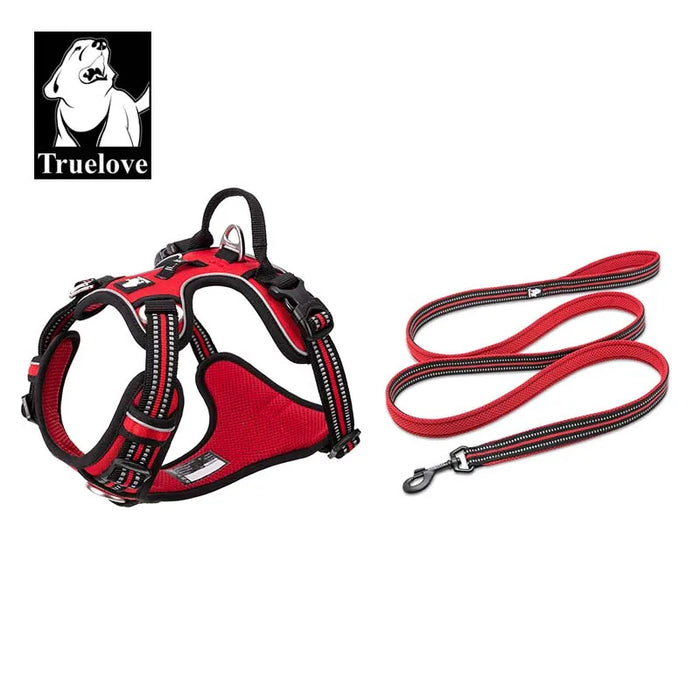 Truelove Pet Harness+Pet Leash Set Rope 110cm/200cm All-in-one Reflective Dog Harness No Pull Adjustable Buckles Dropshipping