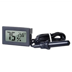 FY-12 Mini LCD Digital Thermometer Hygrometer Gauge Tester With Probe Incubator Aquarium Embedded Temperature Humidity Meter