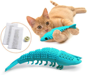 Cat Toothbrush Toy-Durable Hard Rubber - Cat Dental Care, Cat Interactive Toothbrush Chew Toy Cat Treat Toy Interactive Games