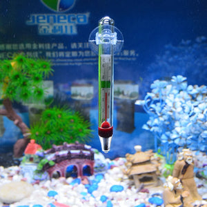 Floating Aquarium Thermometer Fish Tank Glass Temperature Measuring Tool With Suction Cup Fahrenheit Celsius Accessories