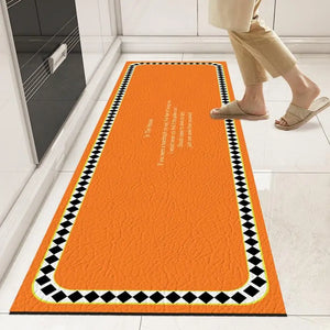 Luxury PVC Washable Kitchen Mat Chic Horse Printed Floor Entrance Doormat Carpet for Bedroom Bath Rug Bathroom Mats Set Rugs