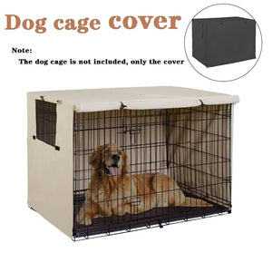 Universal Dog Cage Cover 210D Oxford Wire Crate Rainproof Dust Covers Outdoor Waterproof Sun Protection Durable Pet Kennel Case