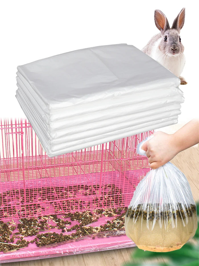 Guinea Pig Cage Liners Small Animal Disposable Bedding Waste Litter Pan Bags Bunny Cage Mat Film To Replace Diapers For Birds