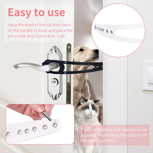 Pet Cat Door Holder Latch Prevents Dogs From Entering Cat Supplies Adjustable Elastic Gate Lock Keep Dog Out Pet Cat Accessories