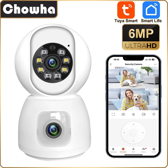 Tuya 6MP Smart Mini WiFi IP Camera Indoor Wireless Surveillance Auto Tracking Of Human Home Security CCTV Baby Pet Monitor