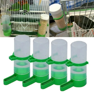 4pcs Bird Feeder Water Drinker Automatic Drinking Fountain Pet Parrot Cage Bottle Drinking Cup Bowls Pet Bird Supplies Dispenser