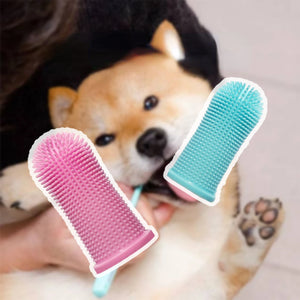 Pet Toothbrush Silicone Tooth Brush Tool Dog Cat Cleaning Supplies Dog Soft Teeth Cleaning Bad Breath Care Nontoxic Oral Hygiene