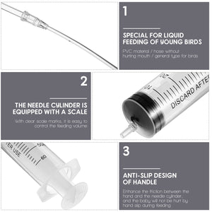 1 Set Dove Feeding Tube Bird Feeding Syringe Parrot Milk Feeding Syringe Puppy Feeding Tube