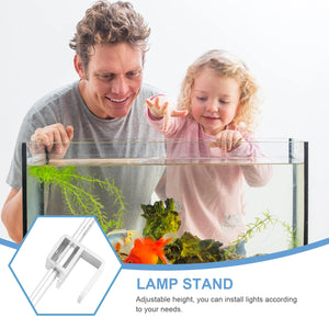 Light Aquarium Fish Tank Rack Stand Bracket Hangingholder Lamp Lighting Adjustable Aquatic Led Kit Aluminum Riserhigh Mount