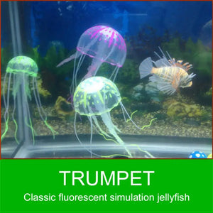 Jellyfish Artificial Swim Jellyfish Luminous Ornament Aquatic Landscape Fish Tanks Decoration Aquarium Accessories Pet Supplies