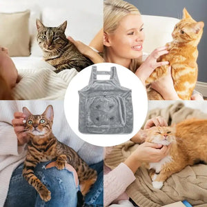 Cat Carrier Apron with Holes Outdoor Travel Small Cat Dogs Hanging Chest Bag Sleeping Pocket Winter Plush Pets Carrier Bag